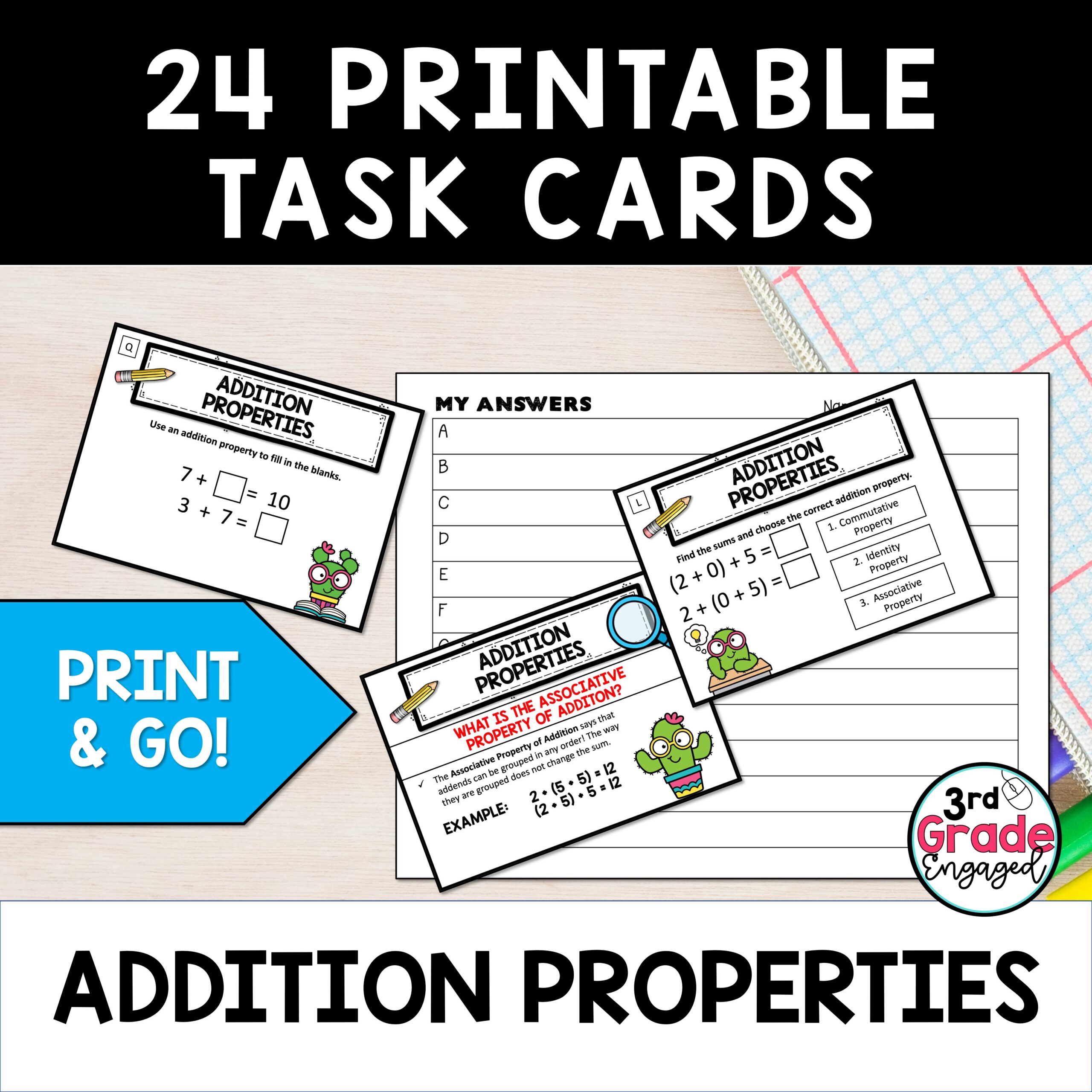 Addition Properties Task Cards