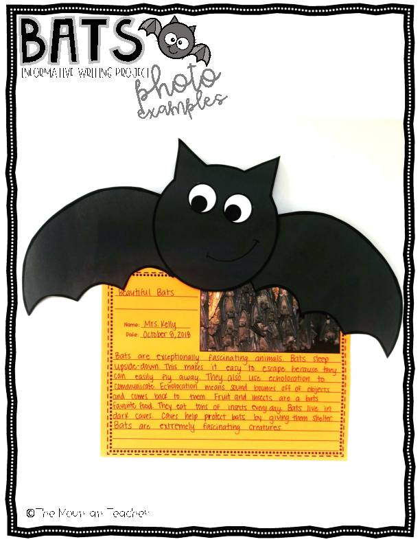 All About Bats Informative Writing Activity - Classful
