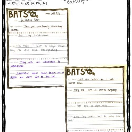 All About Bats Informative Writing Activity - Classful