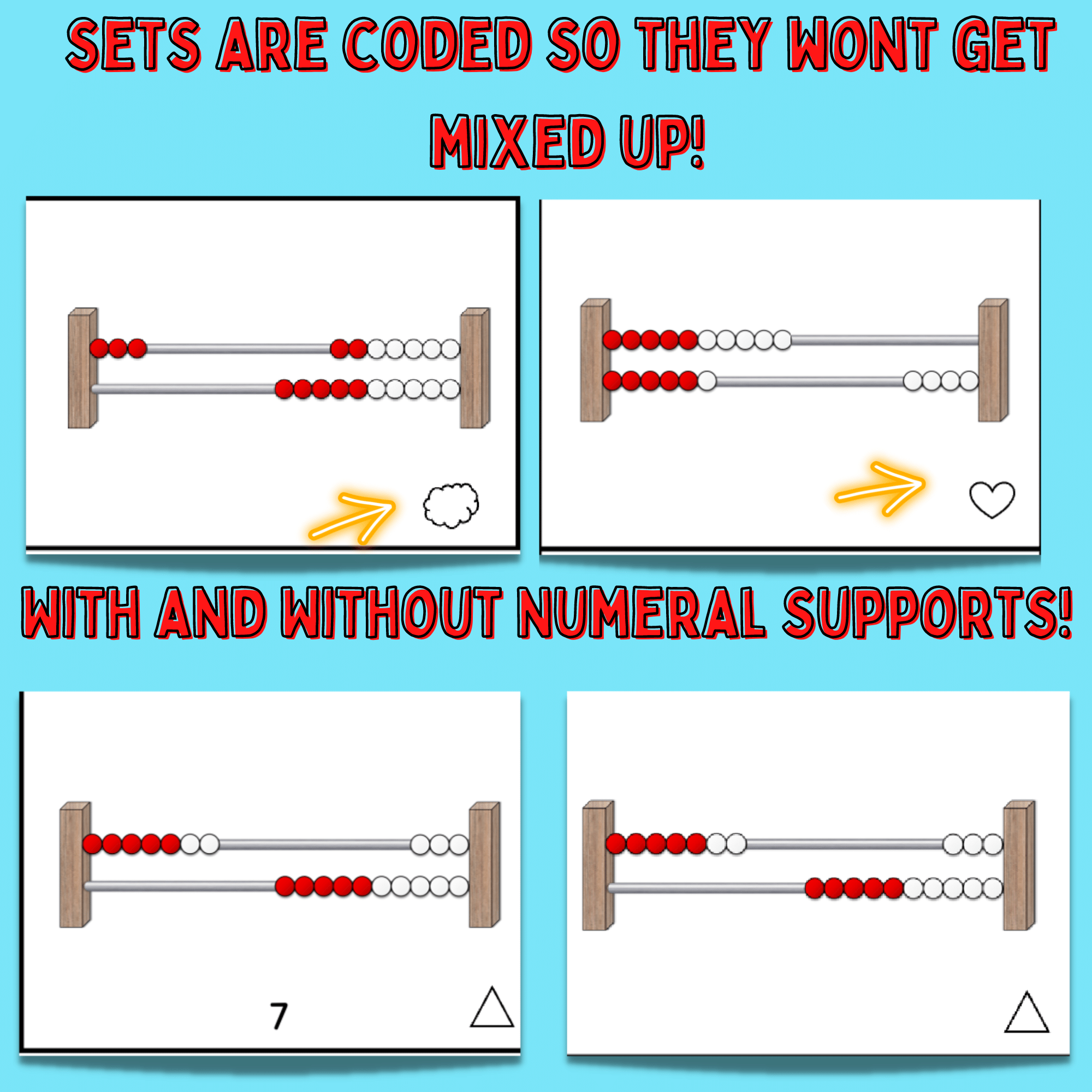 Rekenrek Counting to 20 Differentiated Math Center | Pick Build and