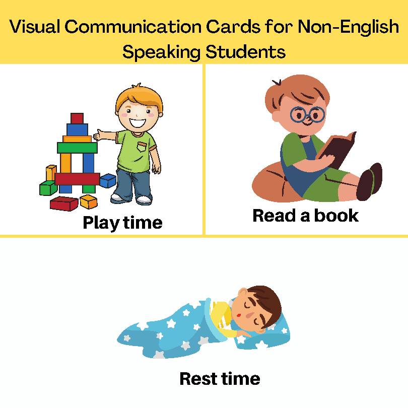 Speaking Visual Visual Communication Cards for Non-English Speaking Students - Classful