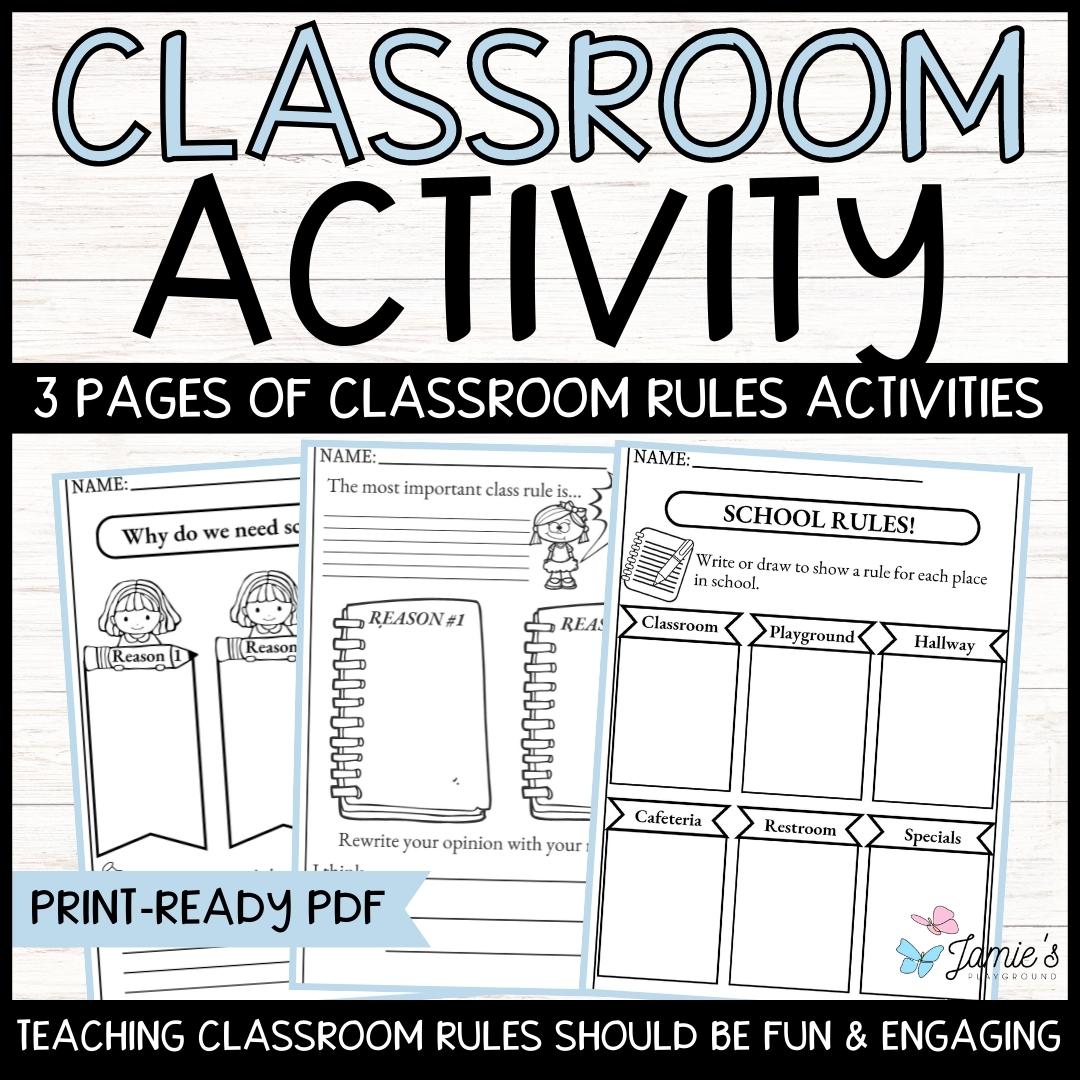 Classroom Rules- Writing Activity 3 - Fun & Engaging Back to School Activity  - Classful