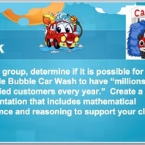 Double Bubble Car Wash Beginning of the Year Problem Solving Math