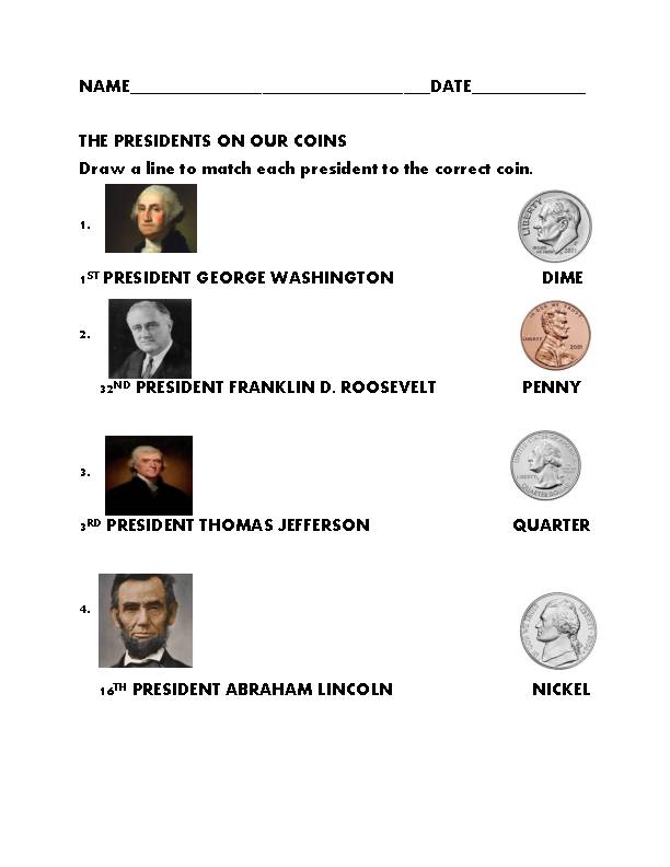 PRESIDENTS ON OUR COINS Classful