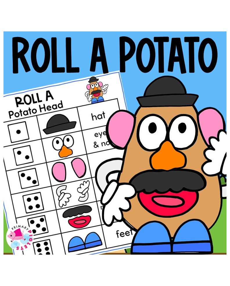 MR. POTATO HEAD ROLL AND COLOR MATH GAMES - ROLL AND BUILD MATH CENTER ...