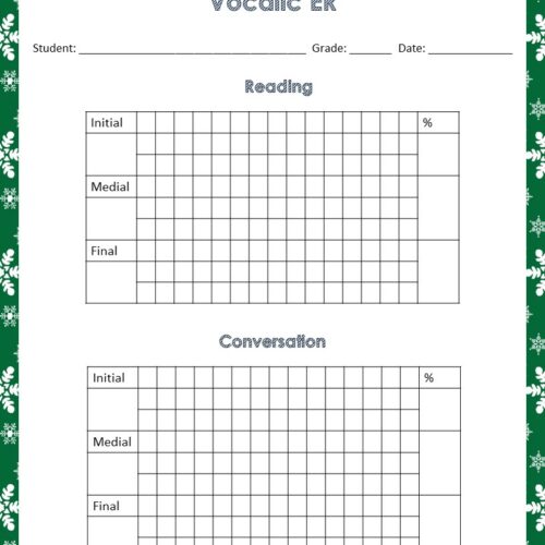 Holiday Vocalic ER Articulation Story for Speech Carryover - Classful