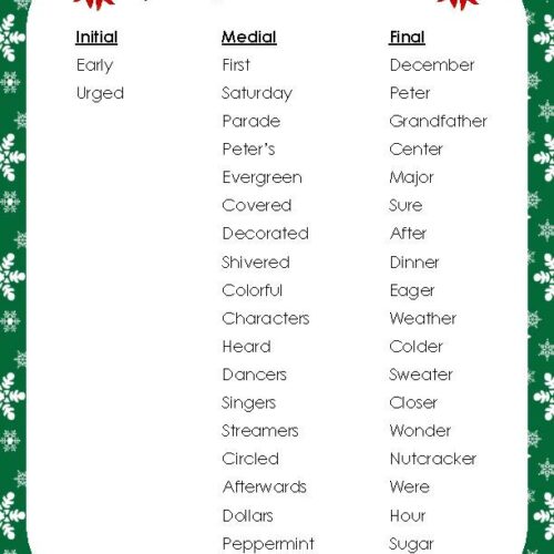 Holiday Vocalic ER Articulation Story for Speech Carryover - Classful