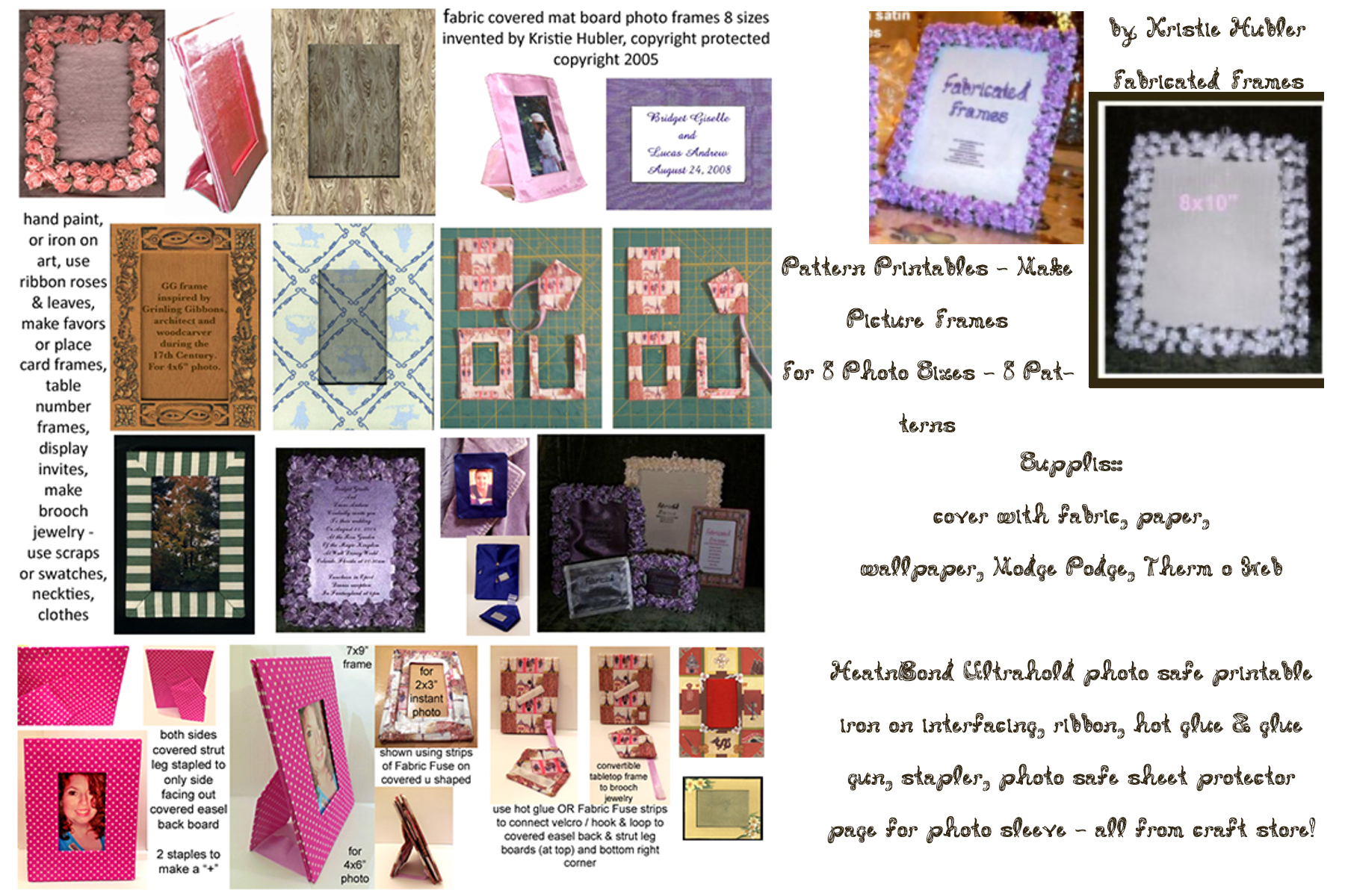 Picture Frame Pattern Design Picture Frame Patterns For 8 Photo Sizes - Classful