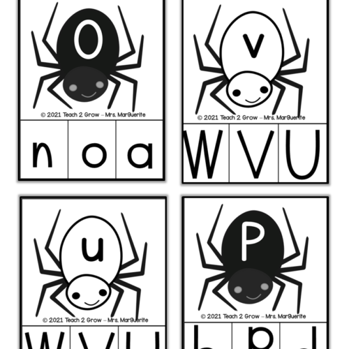 BUNDLE Alphabet Letter Recognition Clip Cards Halloween Theme - Classful