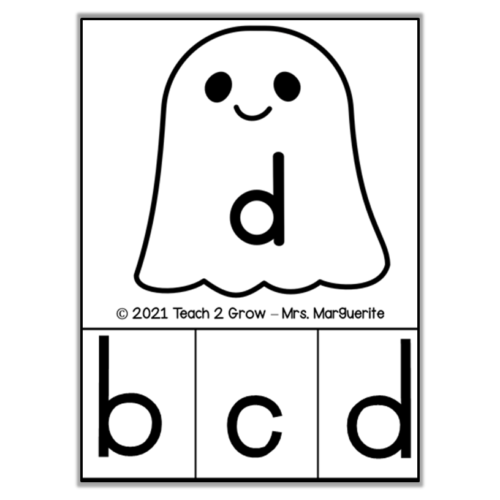 BUNDLE Alphabet Letter Recognition Clip Cards Halloween Theme - Classful