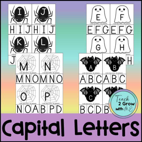 BUNDLE Alphabet Letter Recognition Clip Cards Halloween Theme - Classful