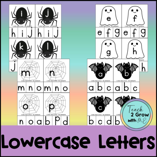 BUNDLE Alphabet Letter Recognition Clip Cards Halloween Theme - Classful