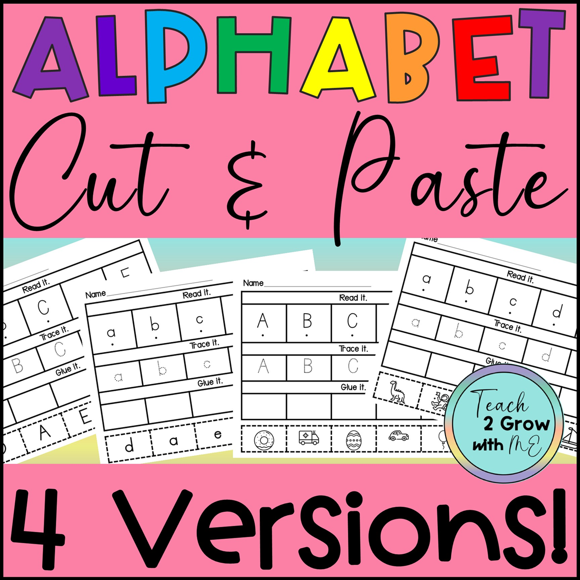 NO PREP Letter Tracing and Beginning Sounds Printables | Cut and Paste ...