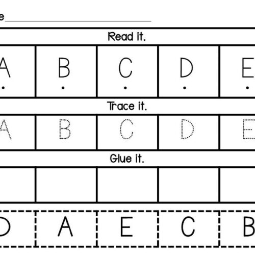 NO PREP Letter Tracing and Beginning Sounds Printables | Cut and Paste ...