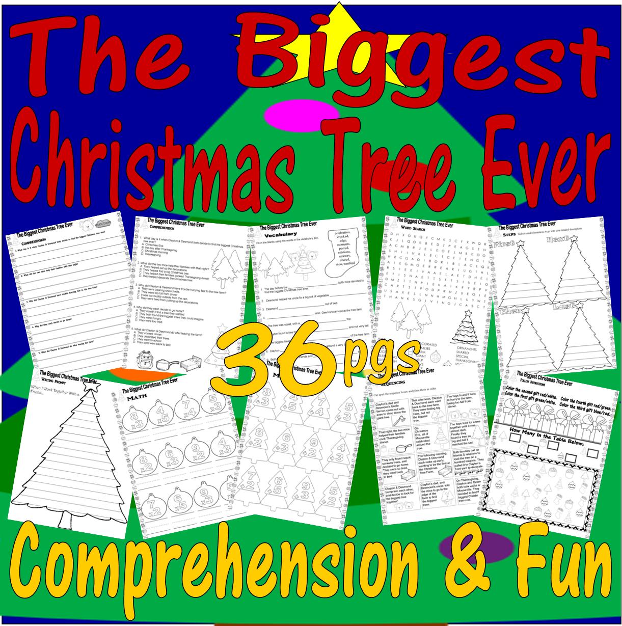 The Biggest Christmas Tree Ever Book Study Companion Reading