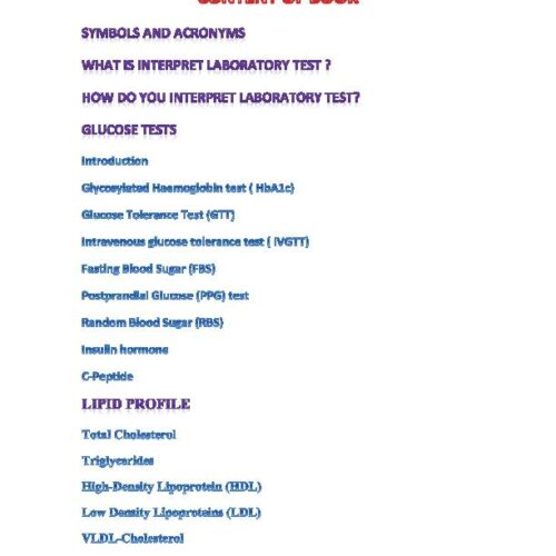 Lab value interpretation (DIAGNOSIS and NORMAL VALUE TEST) Classful