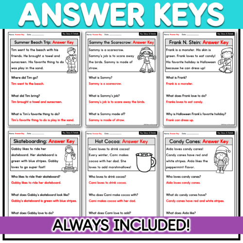 Reading Comprehension BUNDLE!! | Kindergarten & First Grade - Classful