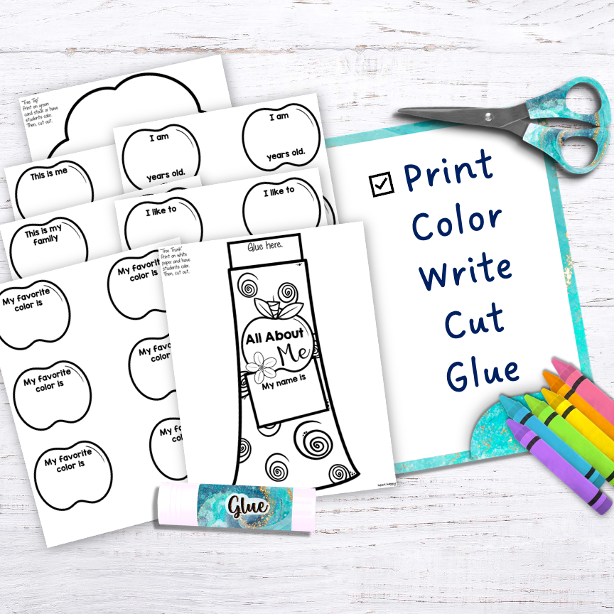 All About Me Back to School Fall Apple Tree Craft - Classful