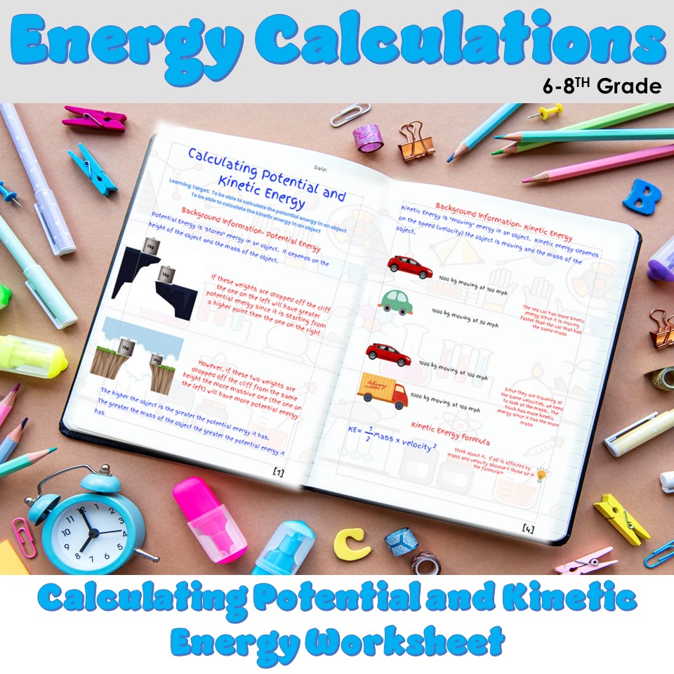 Calculating Potential And Kinetic Energy Worksheet Pdf