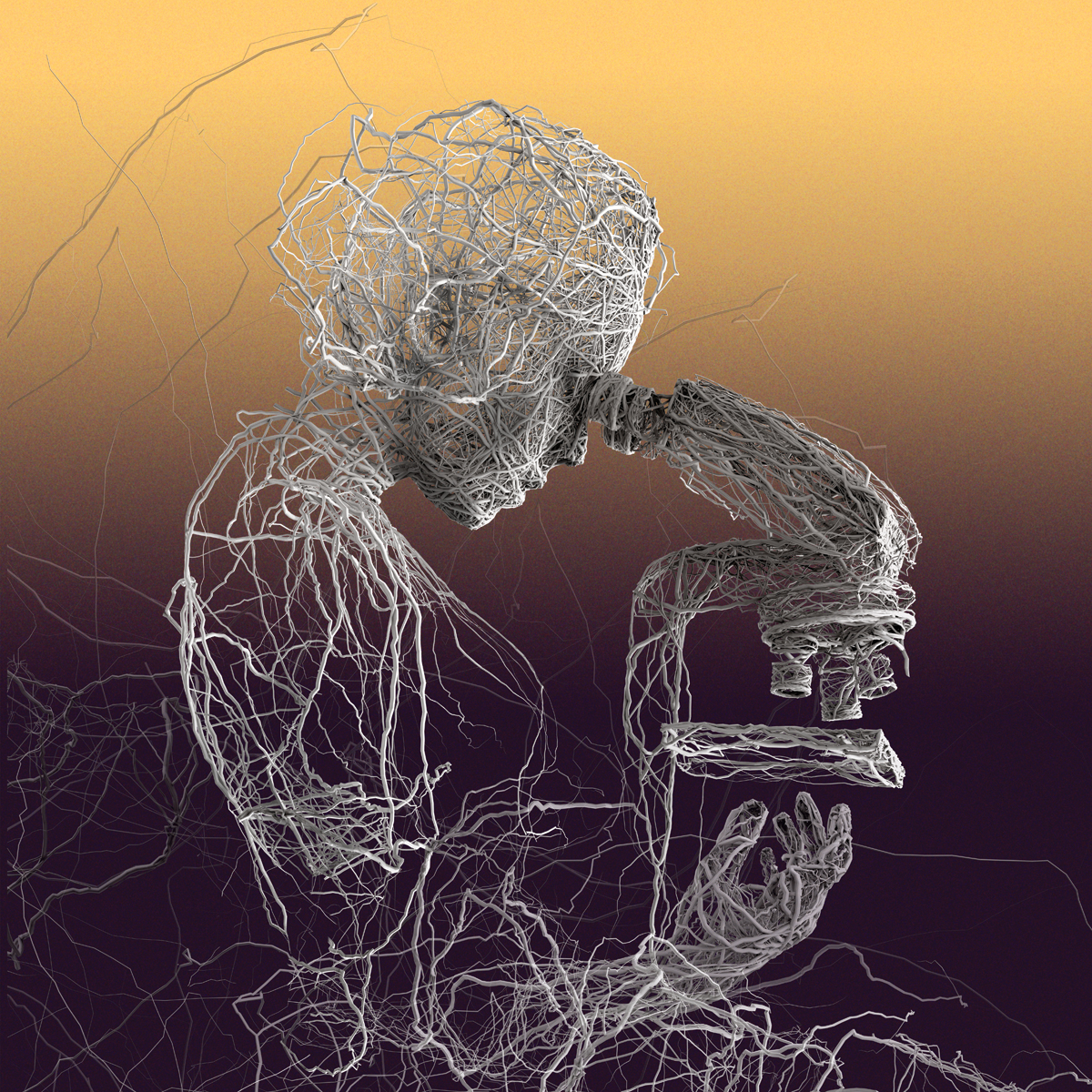 Researcher with Microscope