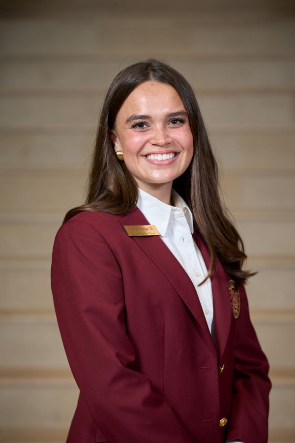 Maroon coat staff image
