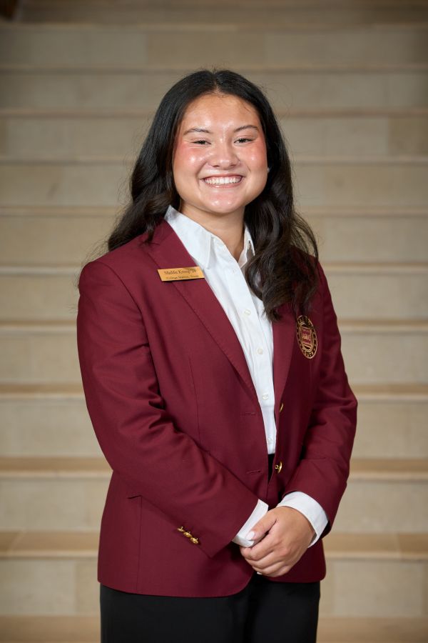 Maroon coat staff image