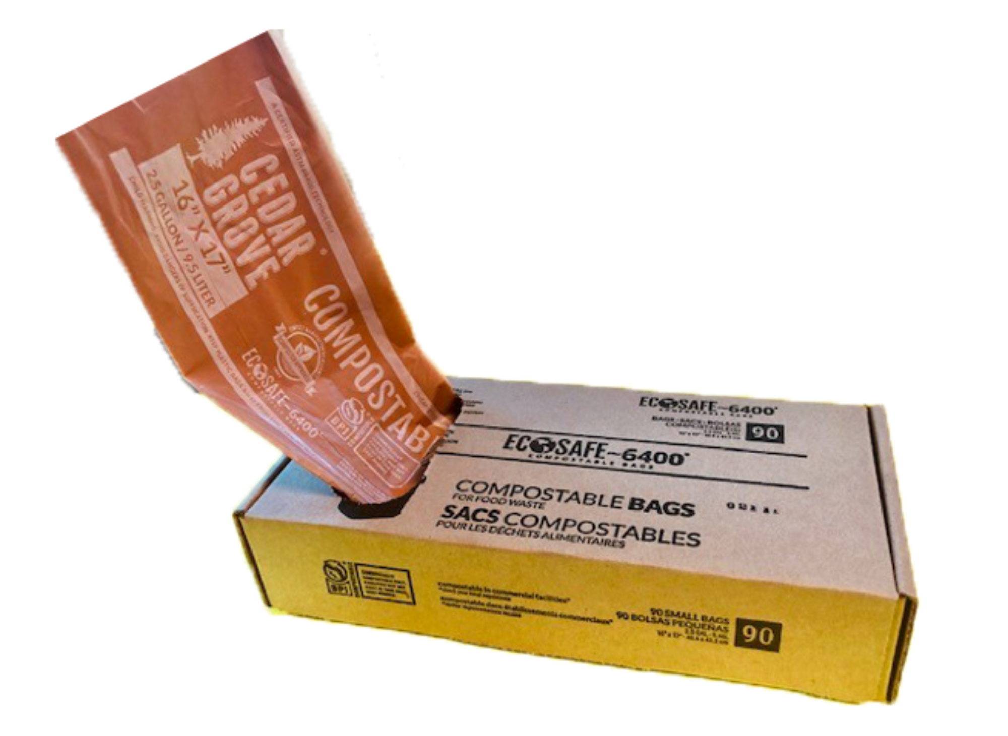 One Case Cedar Grove Club Pack Compostable Bags 2.5… Cedar Grove