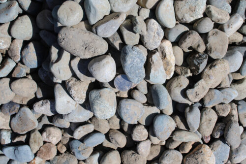 Drain rock close up