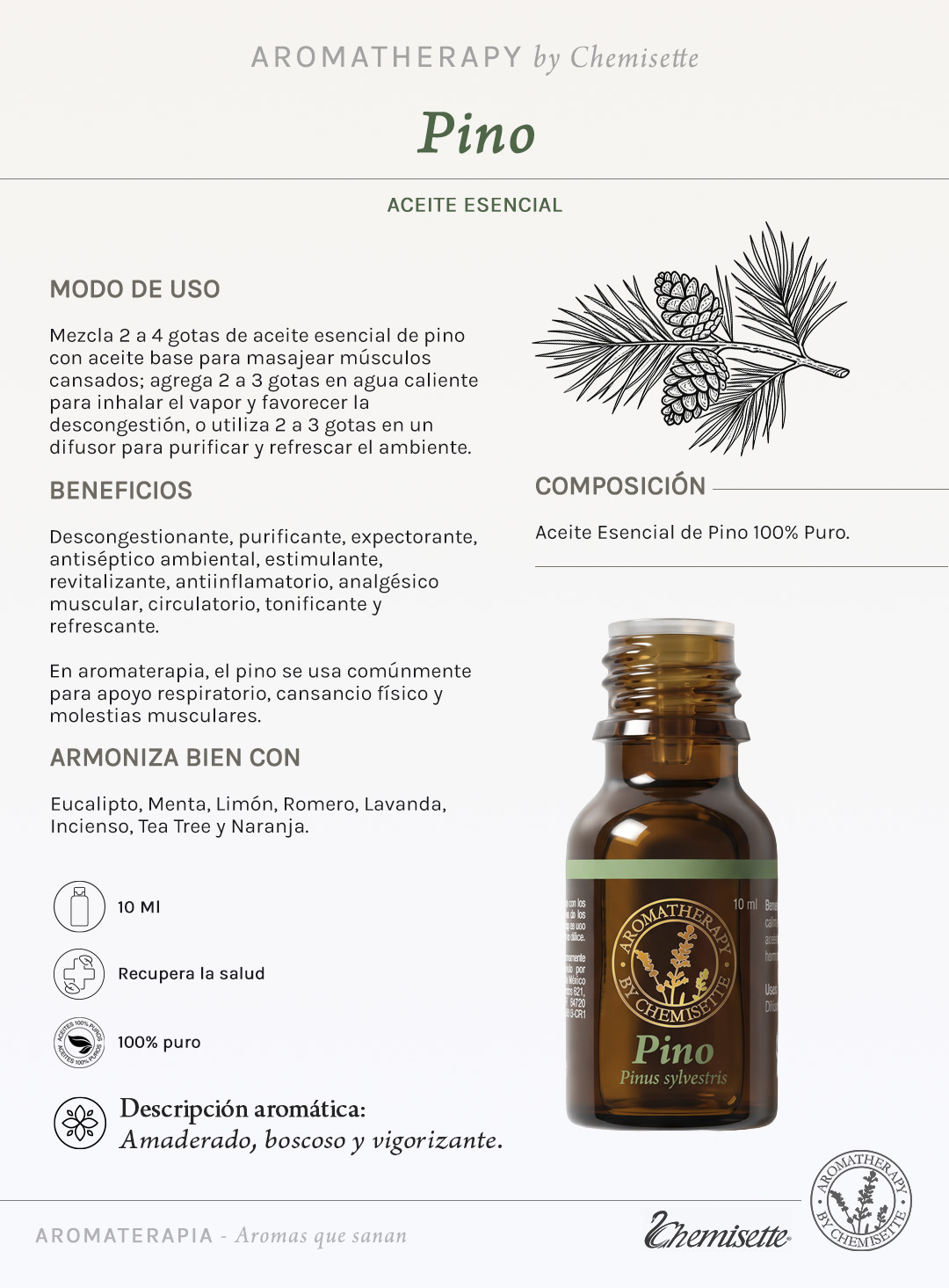 Aceite Esencial de Pino 10ml