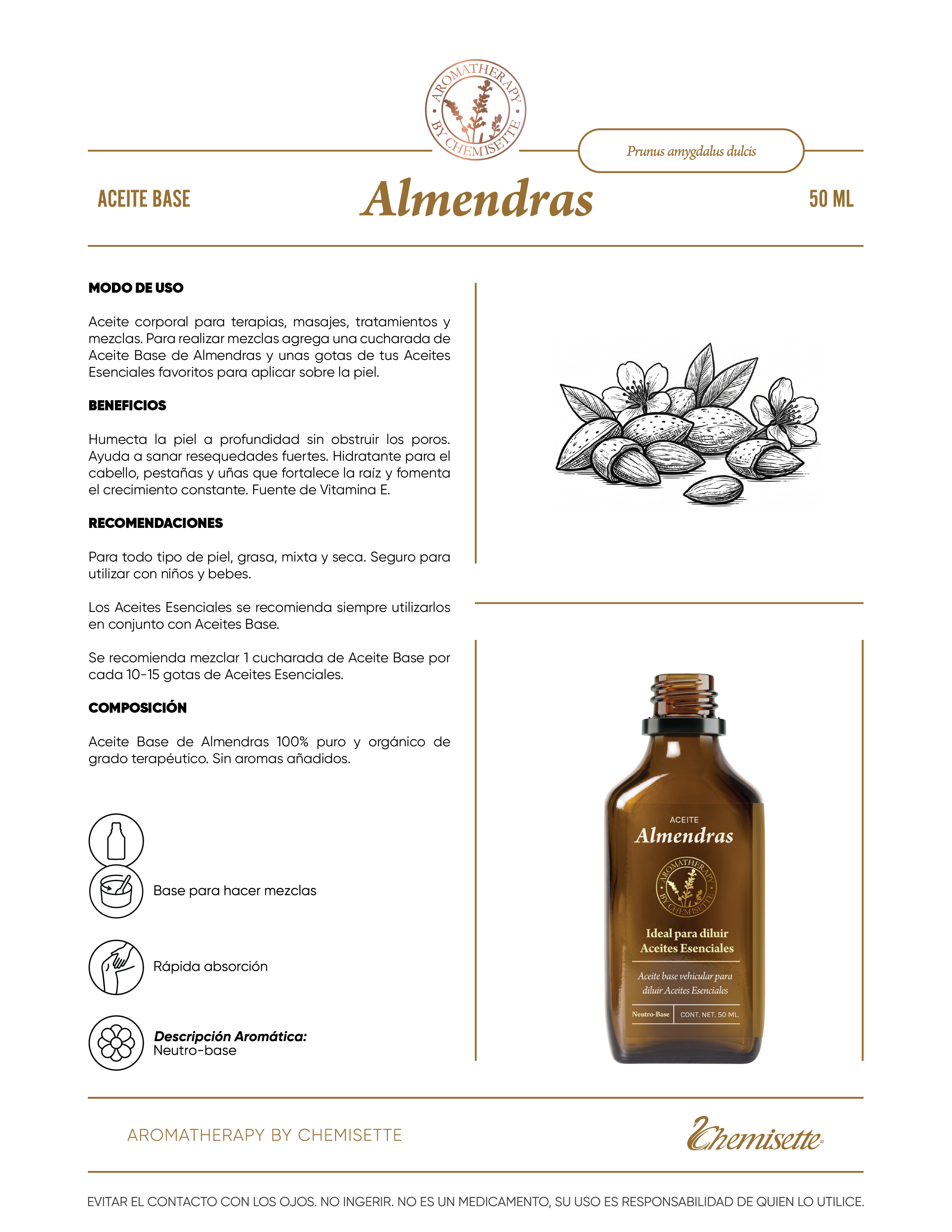 Aceite Base de Almendras 50ml