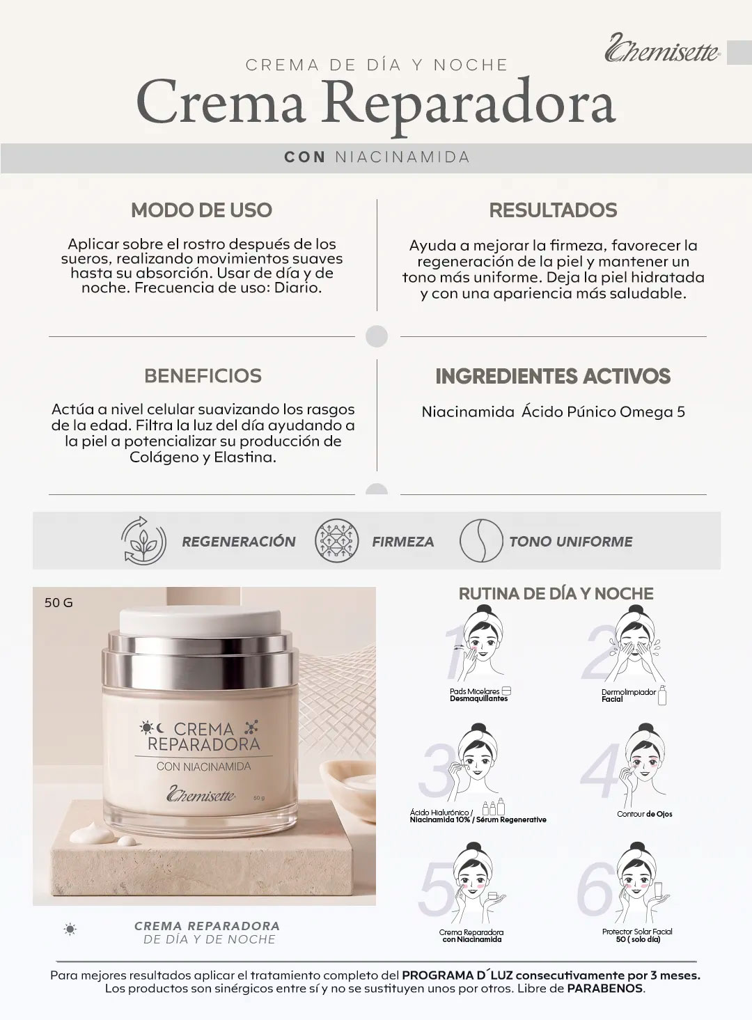 Crema Reparadora Niacinamida 50g