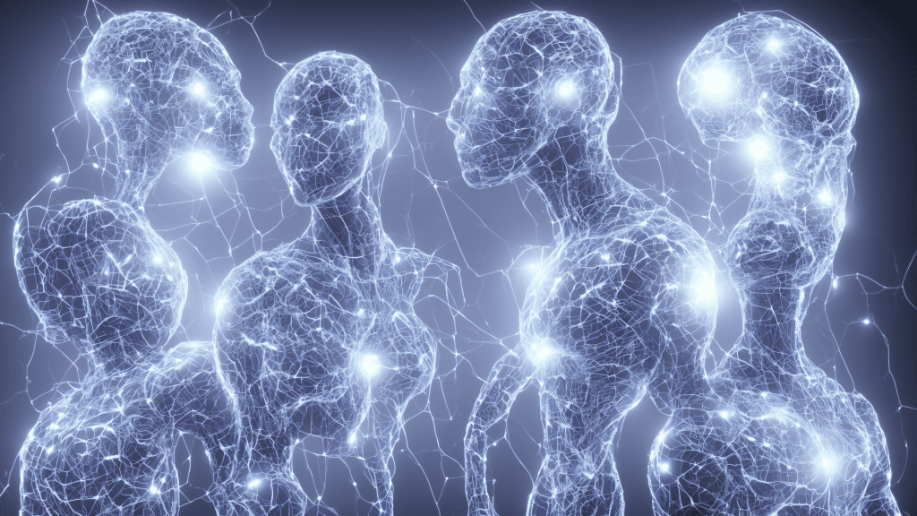 futuristic abstract representation of humans