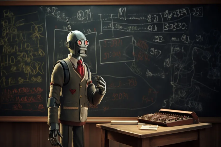 Robot math teacher