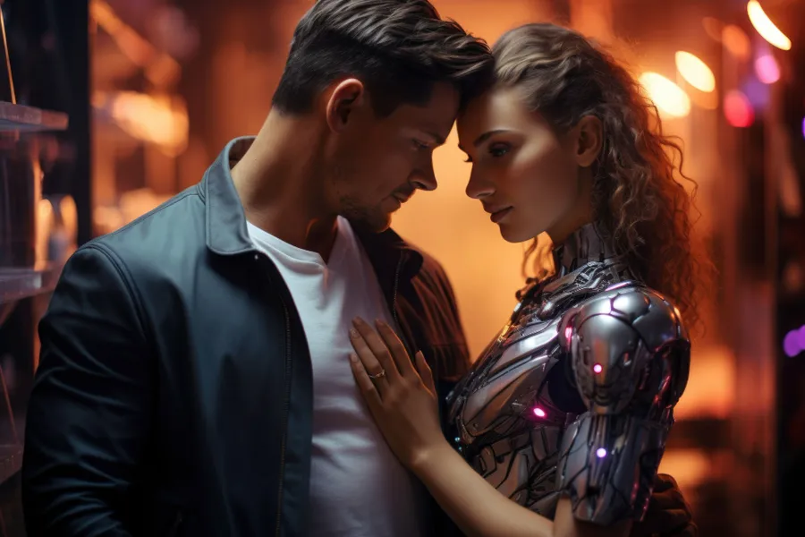 Human boyfriend and AI girlfriend