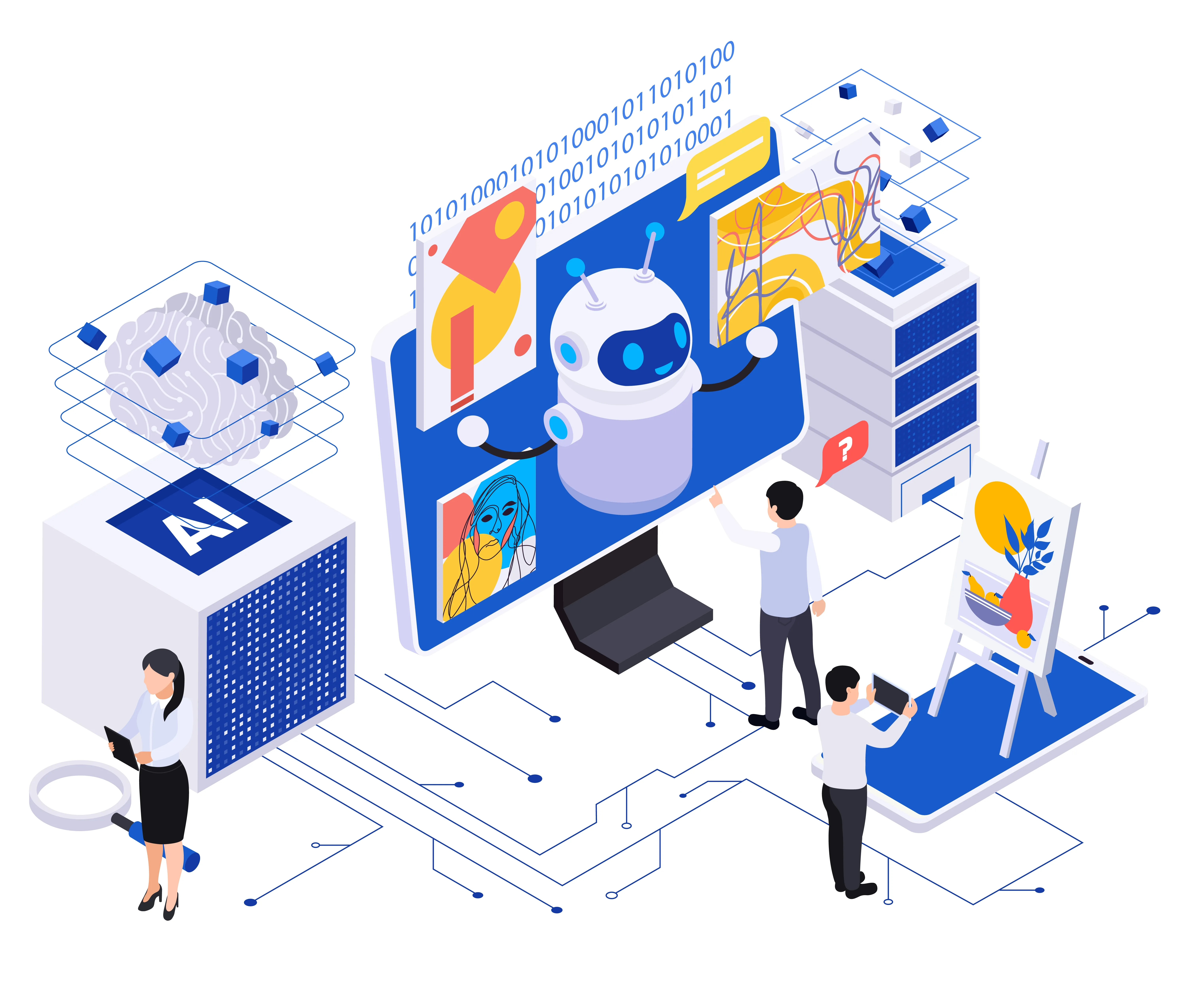 AI generated art AI powered content creation isometric