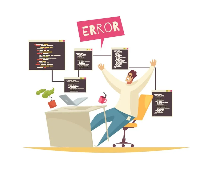 graphic-of-a-frustrated-man-experiencing-coding-error