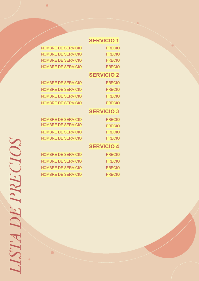 Formulario Lista de precios de maquillaje 1