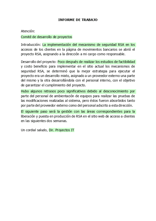 Formulario Informe
