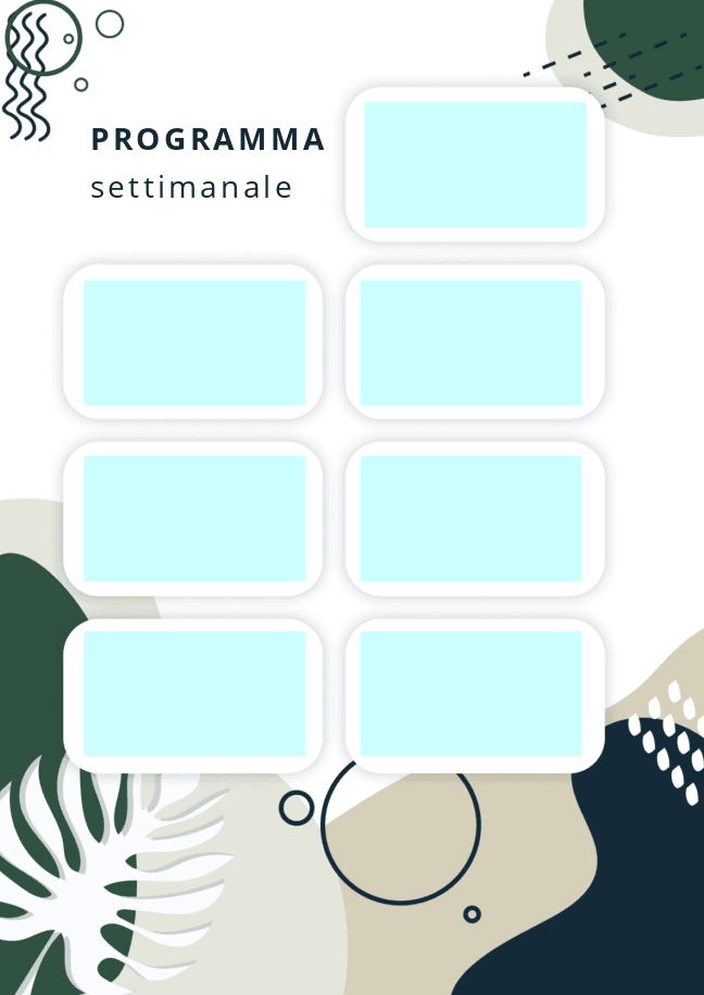 Modello di Agenda settimanale 1