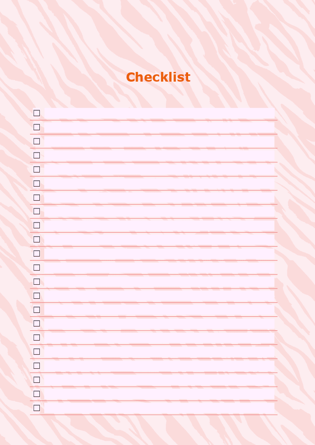 Checklist form 3