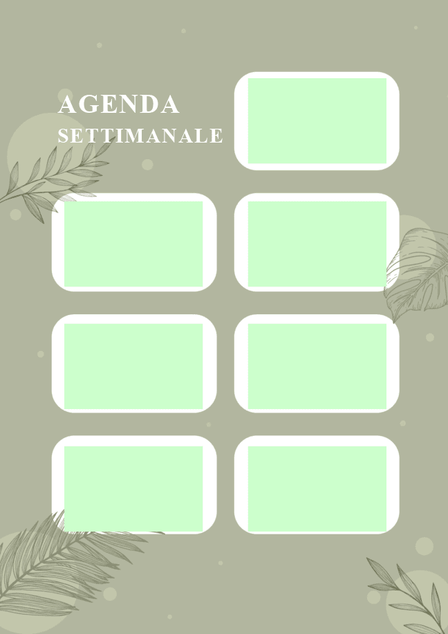 Modello di Agenda settimanale 2