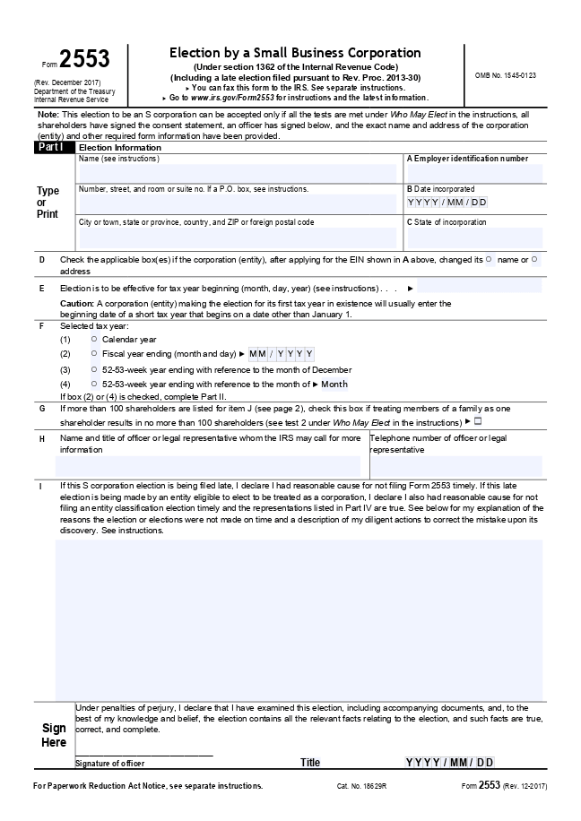 Form 2553