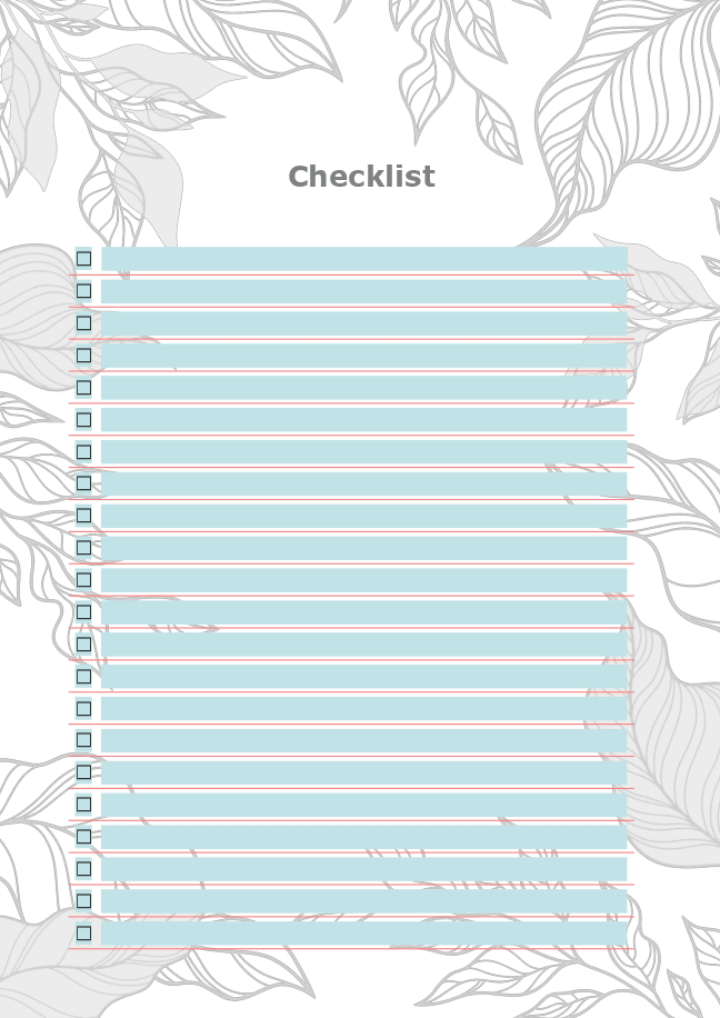 Checklist form 4