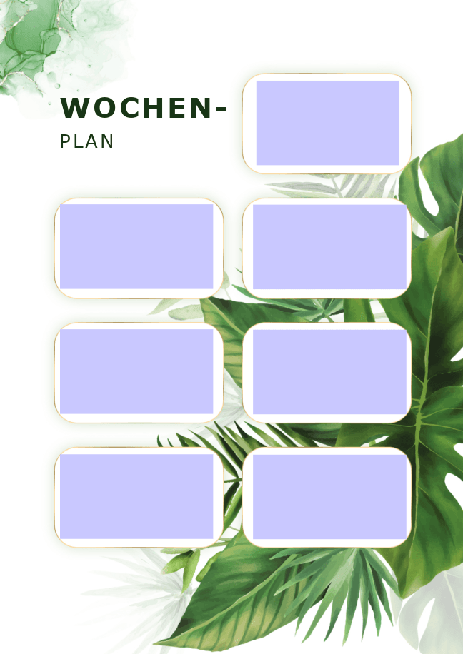 Vorlage für Wochenplan 3