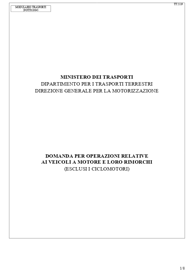 Modello TT2119