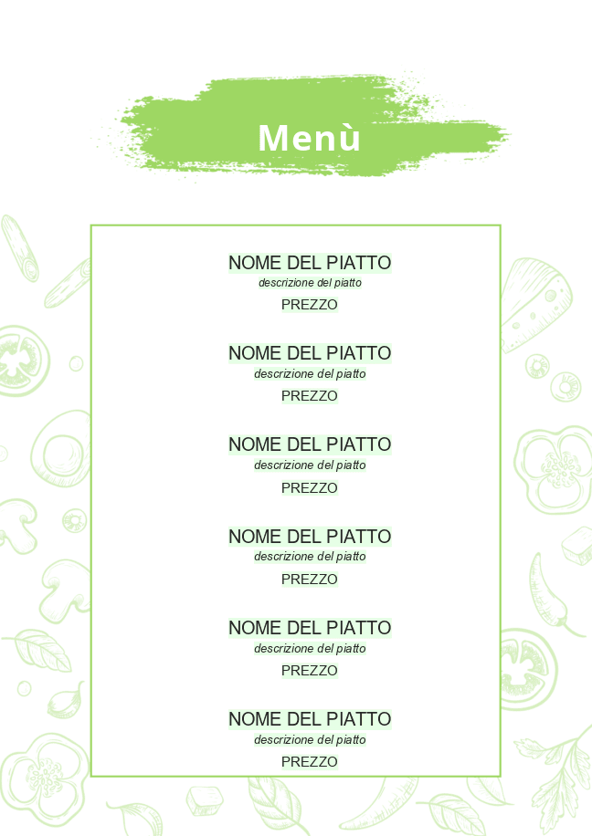 Modello di Menu 2