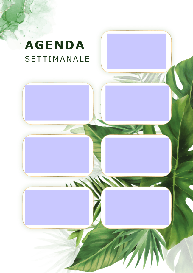 Modello di Agenda settimanale 3