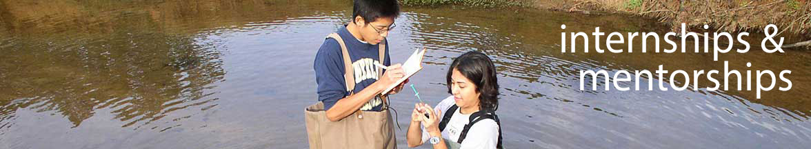 Volunteers testing water