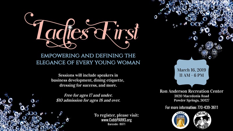 Flyer for the Ladies First event