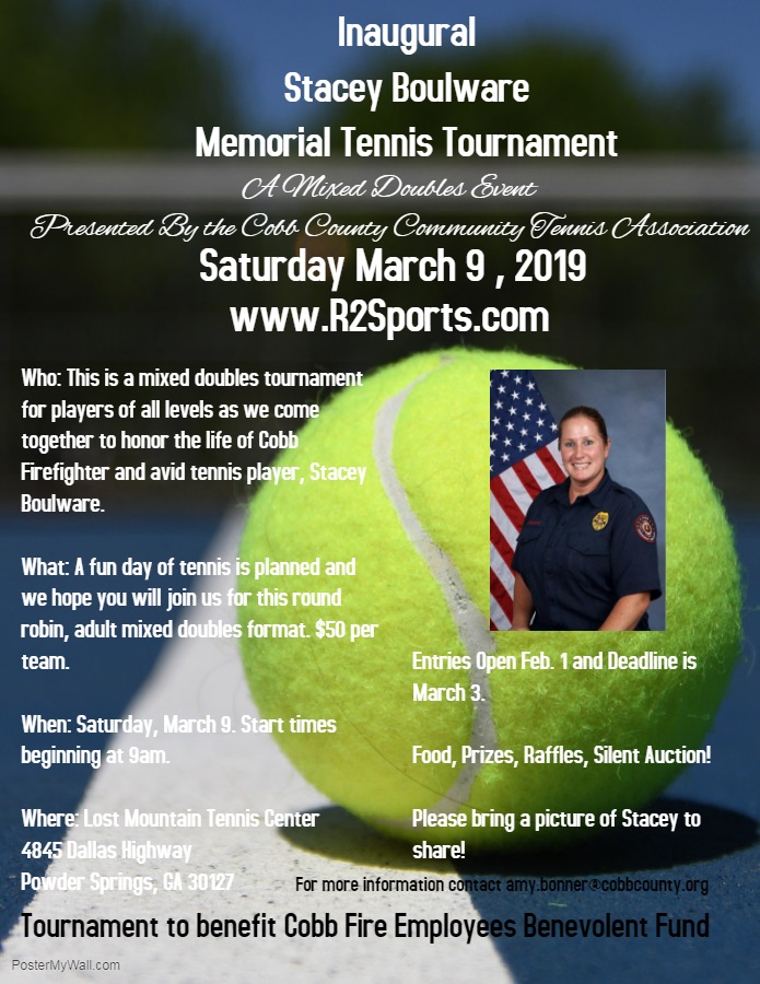 Stacey Boulware Memorial Tennis Tournament flyer